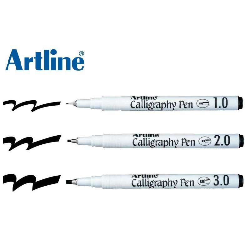 Artline Calligraphy Pen Khat Flat Tip 1.0 (1mm) / 2.0 (2mm) / 3.0