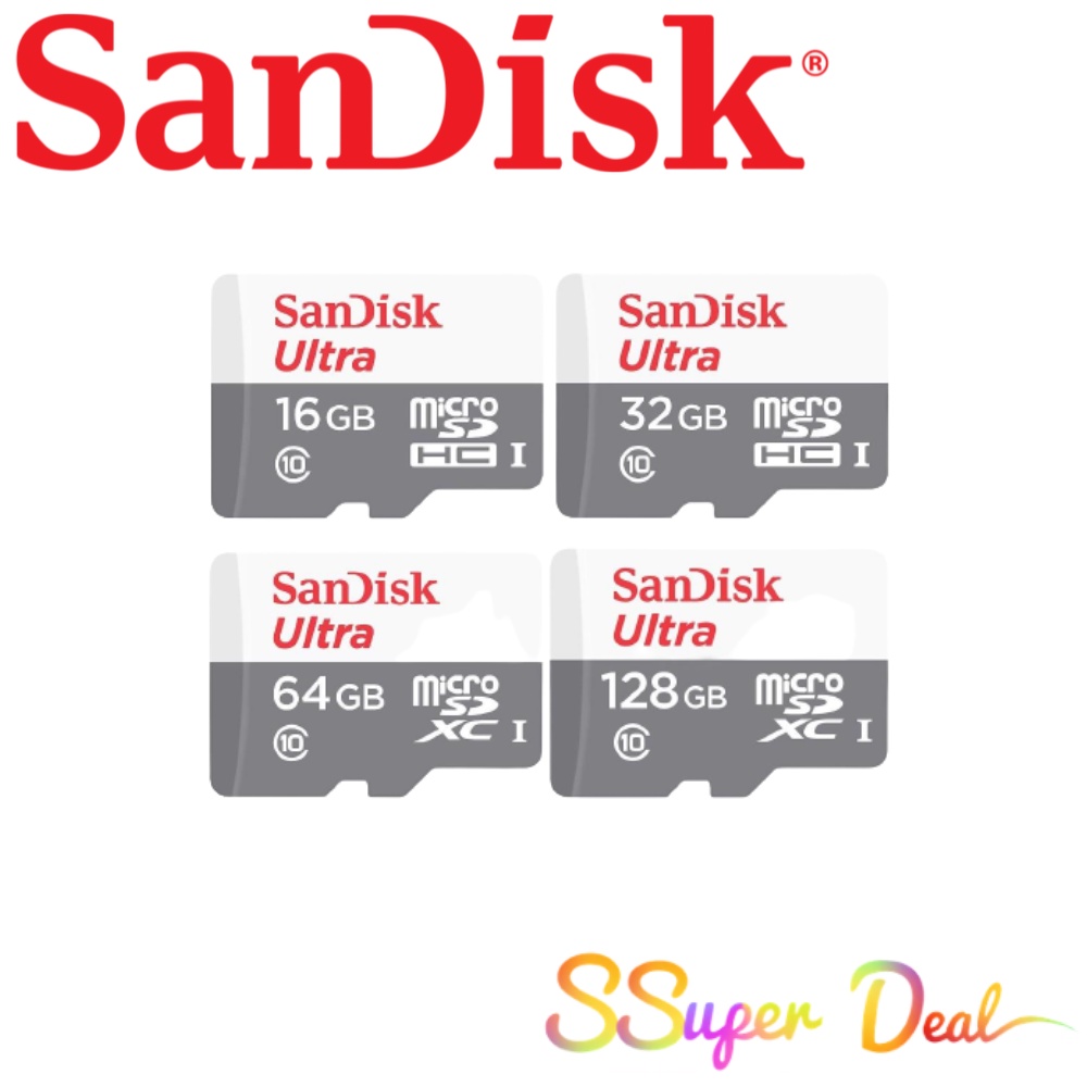 SANDISK ULTRA microSD UHS-I C10 (80MB/S) 7 Year SanDisk Warranty (For Phone and tablet)