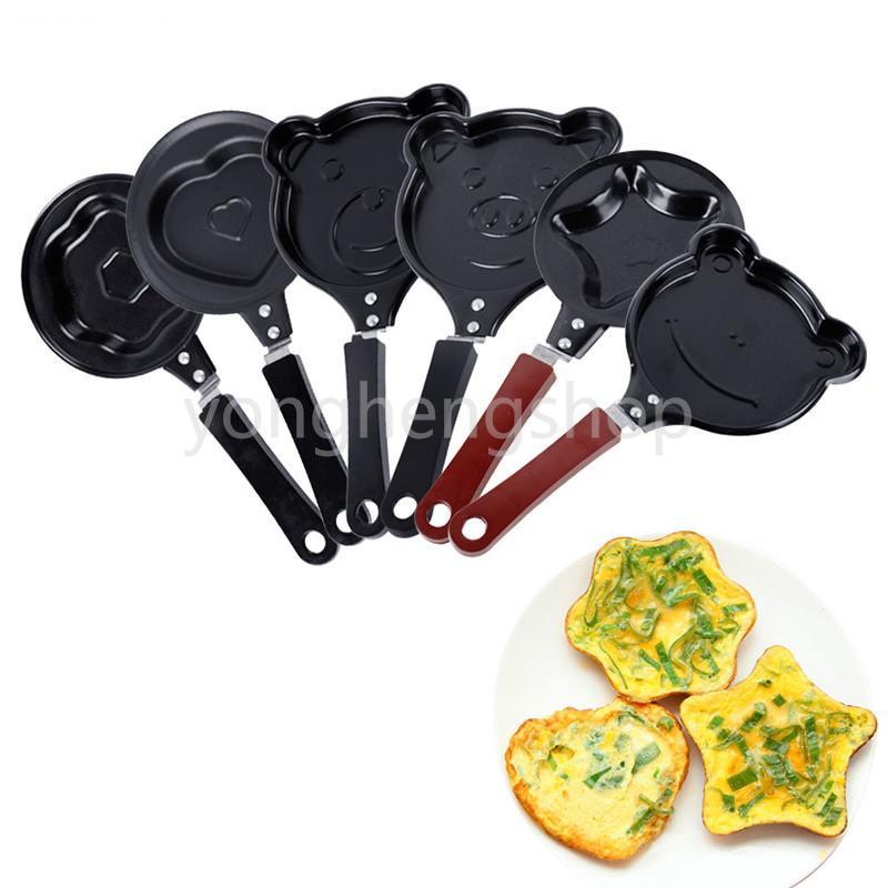 Cute Omelette Breakfast Pancake Egg Frying Pans Saucepan Cartoon Mini Fried Egg Pan Pot Molds Cookware