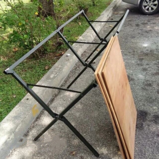 Buy Foldable Table Kaki Meja Besi Lipat Pasar Malam 3 4 Inch Night Market Foldable Table Rack Market Folding Table Sta Seetracker Malaysia