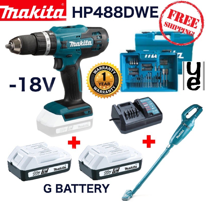 MAKITA HP488DWE/ HP488DYEX4 / HP488 18V HAMMER DRILL (MAKITA COMBO) -1 ...