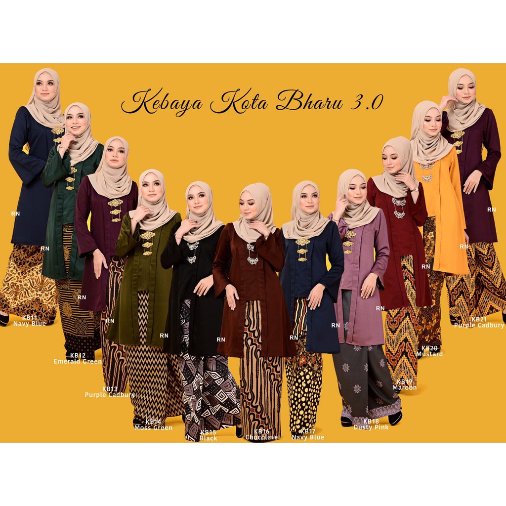  BAJU  KEBAYA  KOTA  BHARU  3 0 Batik Bali Asli Cotton Shopee 