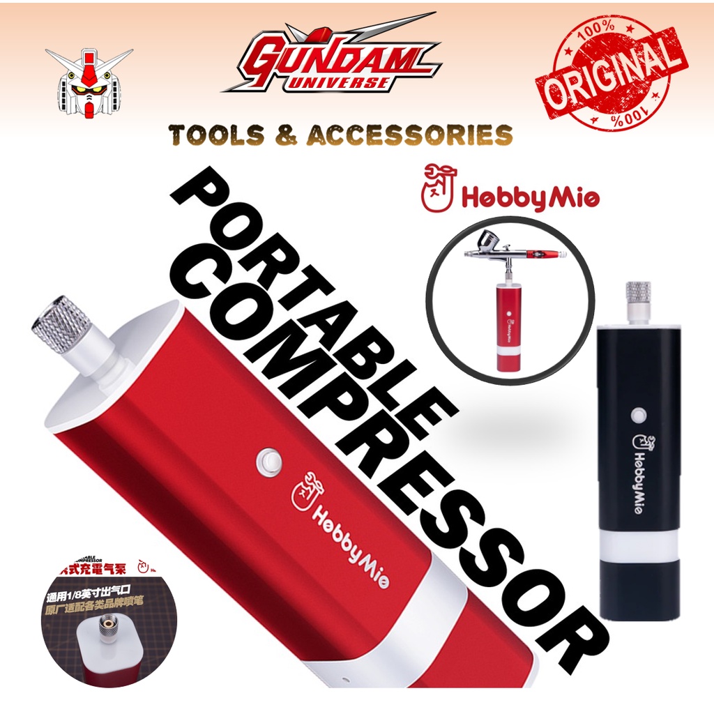 HobbyMio Rechargeable Handheld Portable Airbrush Compressor Gundam