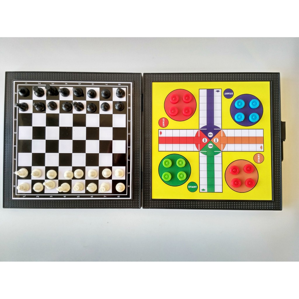 Feo 5 In 1 18 In 1 Chessmen Chinese Checkers Magnetic Board Game Flying Chess Kids Mini Shopee Malaysia
