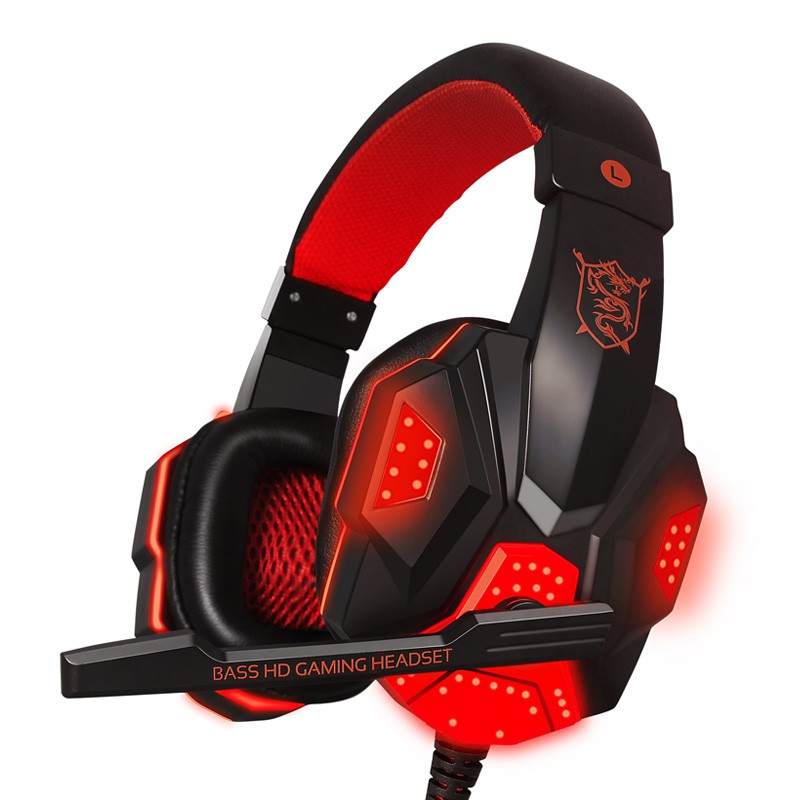 [[ FREE GIFT PLEXTONE PC780 Gaming Headphones LED Light E-Sports Over-Ear Bass HD Gaming Headset with Mic