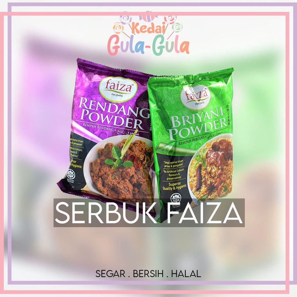 220g Rempah Briyani Dan Rendang Faiza Beriani Powder Pek Besar