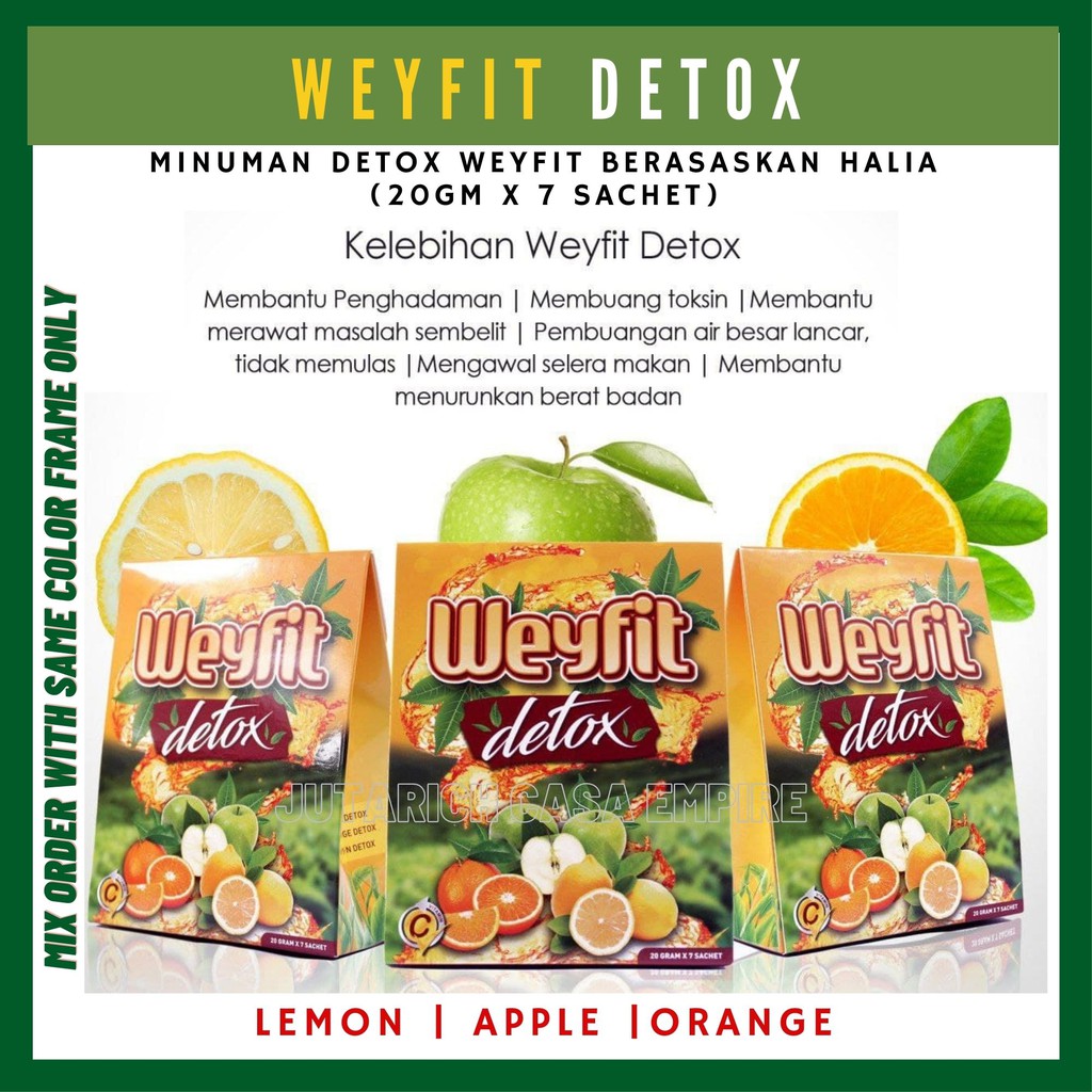 Buy Minuman Weyfit Detox Kurus Buang Toksin Flavour Apple Lemon Orange Seetracker Malaysia