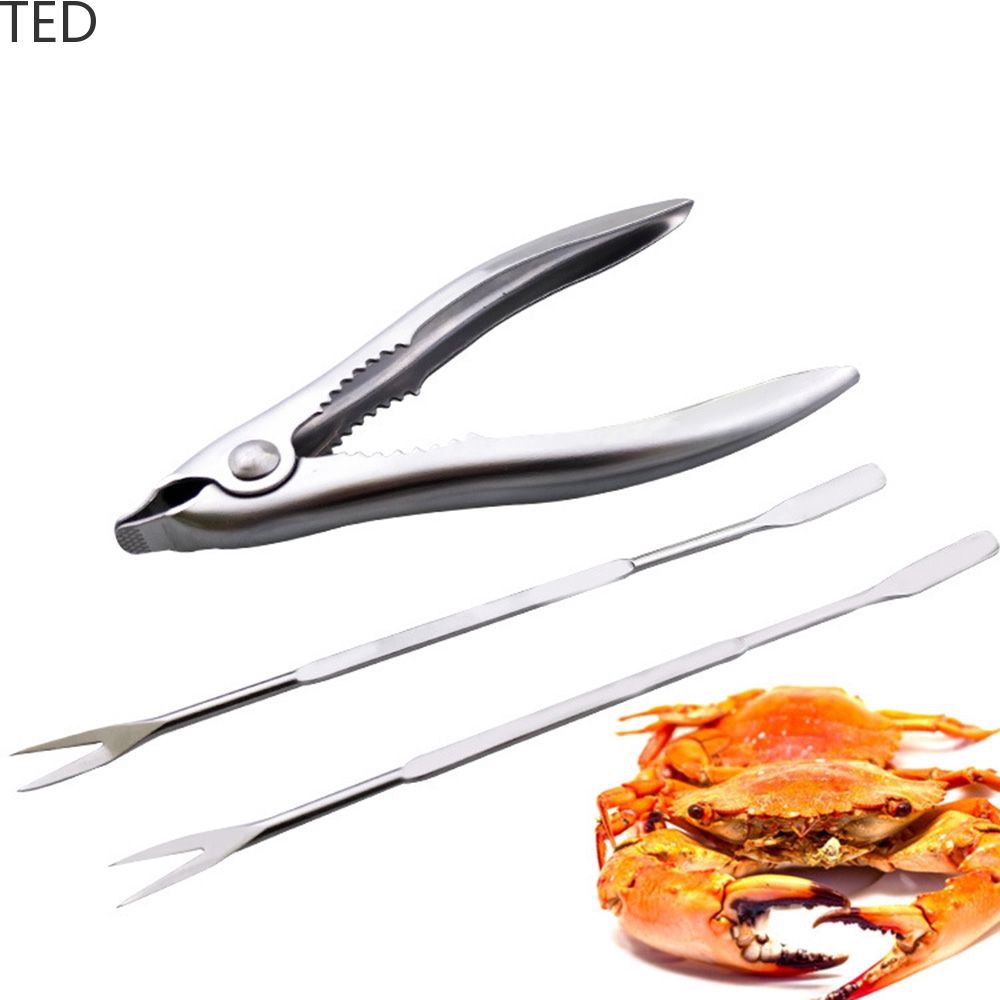 Basic Crustacean Set Lobster & Crab Claw Cracker and 4 Stainless Seafood Picks Set. 