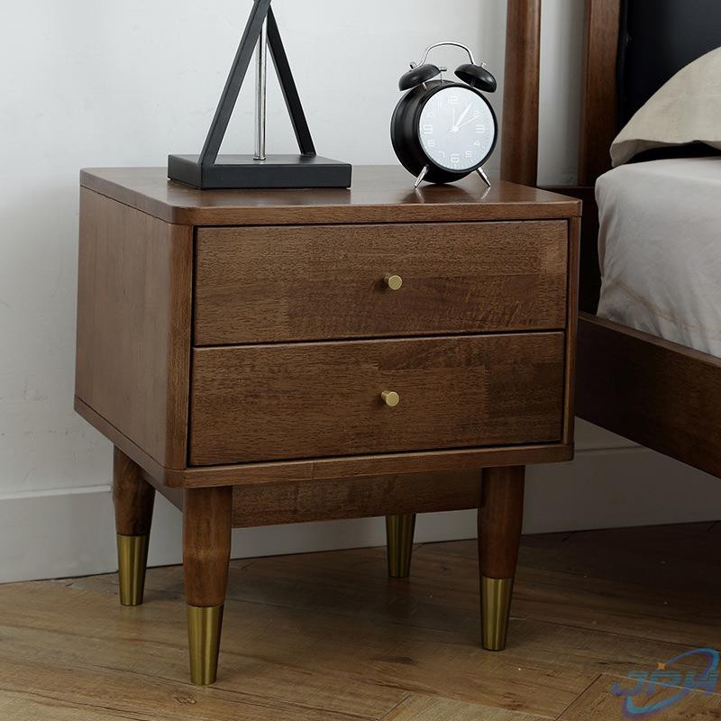 All New Nordic Light Luxury All Solid Wood Bedside Table Modern Minimalist Creative Design Copper Wood Bedside Table Shopee Malaysia