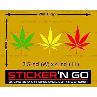 Stiker Motor Sticker Decal Stiker Daun Ganja Shopee Malaysia