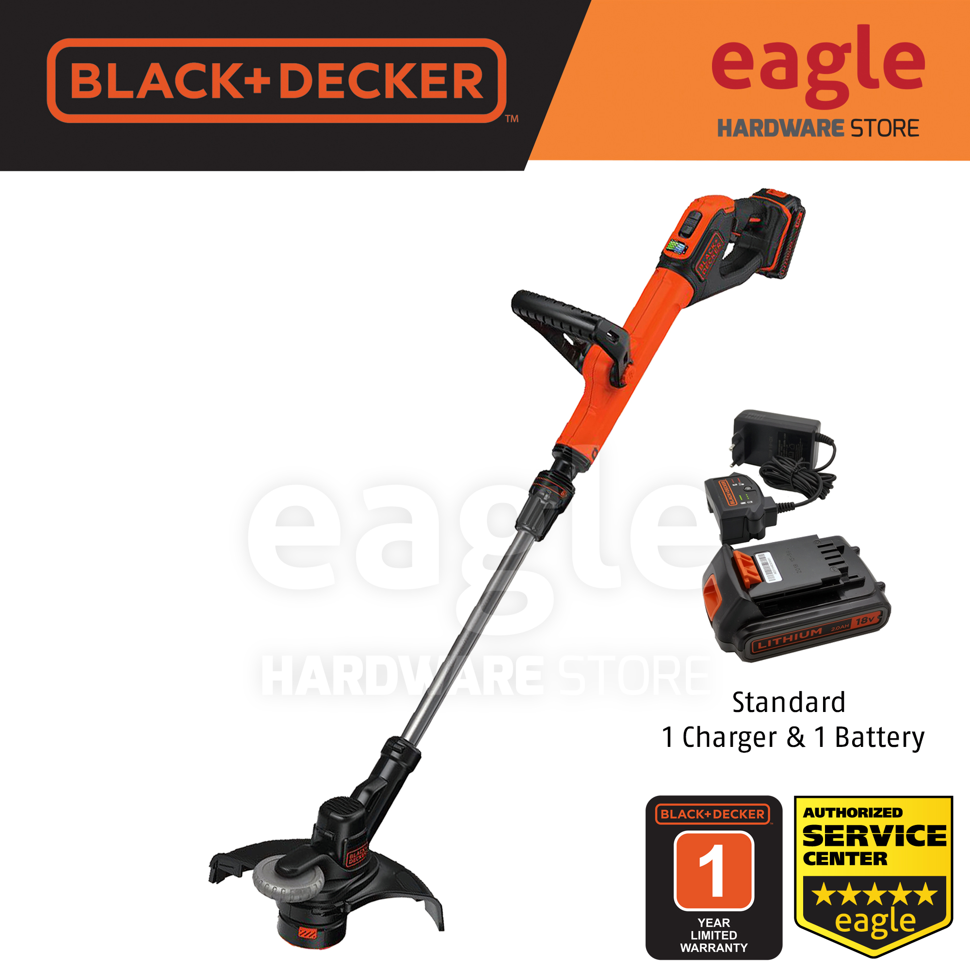 Black & Decker STC1820EPCFB1 18V 28cm Cordless Grass Trimmer