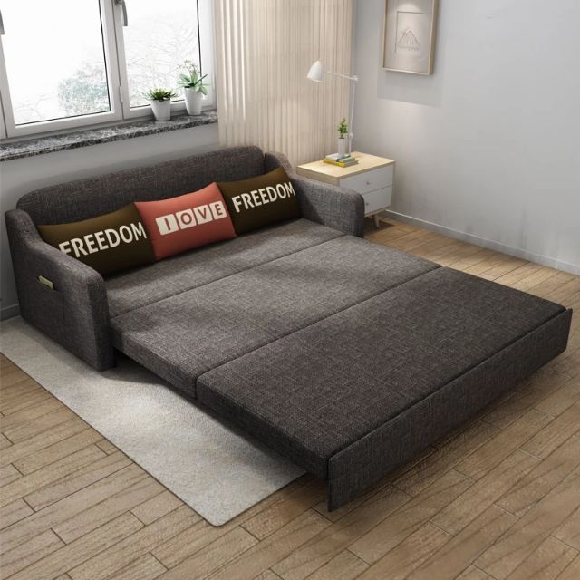 Foldable Latex Sofa Bed Living Room Small Apartment Double 1.5 Meter ...