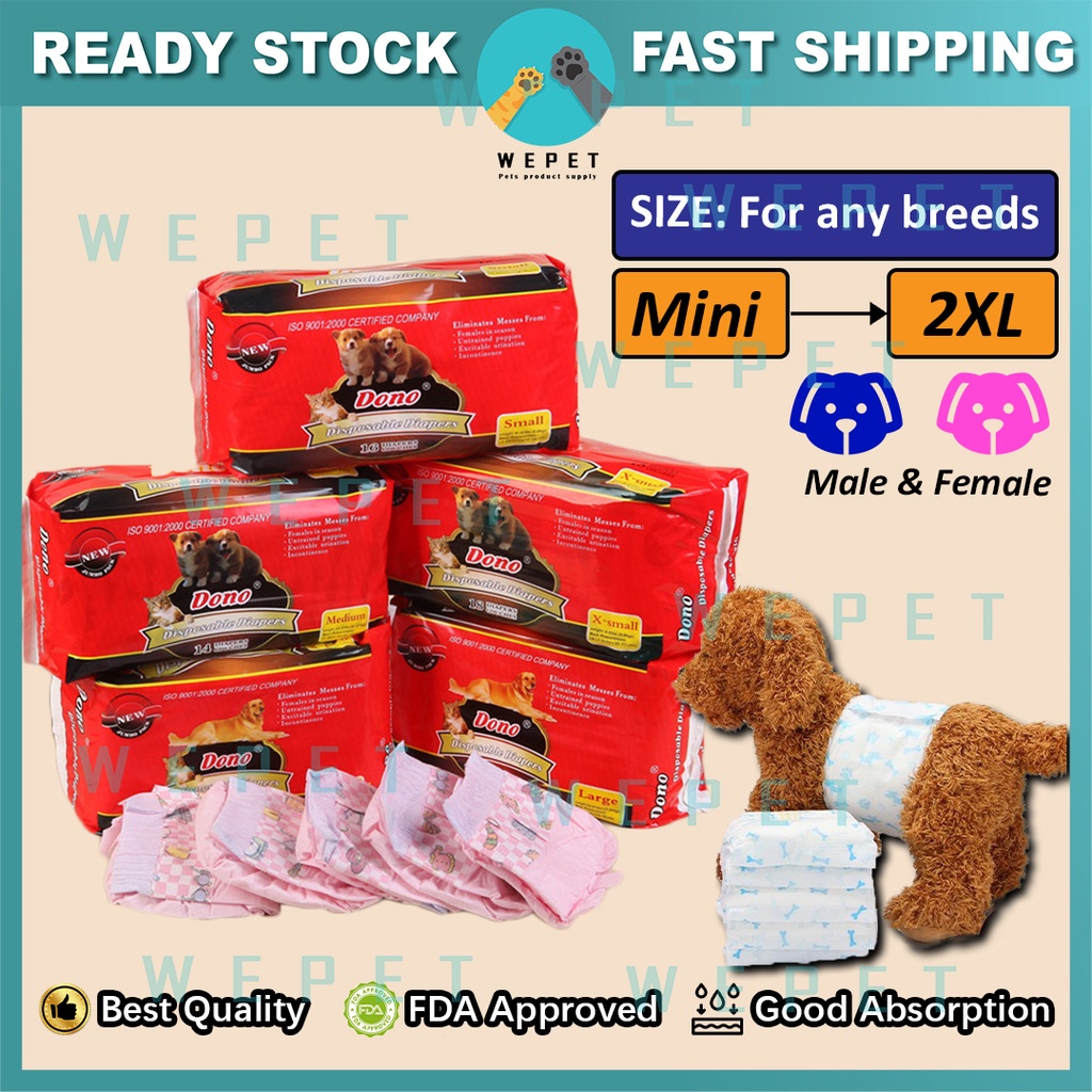 Dono disposable diapers for male female dogs and cats pet dog cat