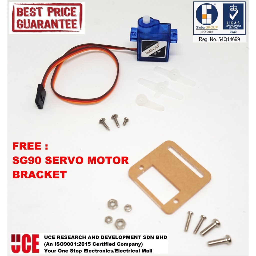 ARDUINO RASP PI 9G SG90 180 DEGREE PLASTIC GEAR MICRO SERVO MOTOR WITH