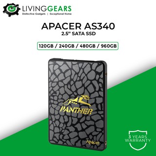 Apacer Panther 2.5 SATA III SSD (120GB/240GB/480GB/960GB) AS340/AS340X