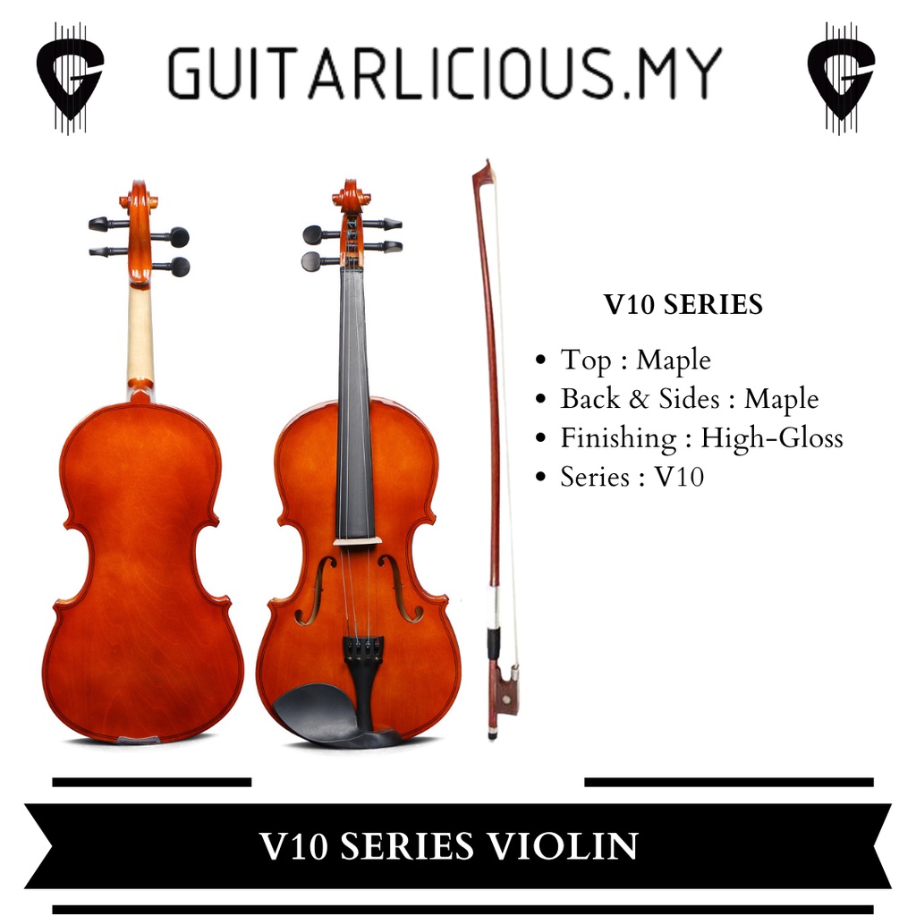 Beginner Standard Violin Set Maple body & Top (V10 , 1/2 , 4/4