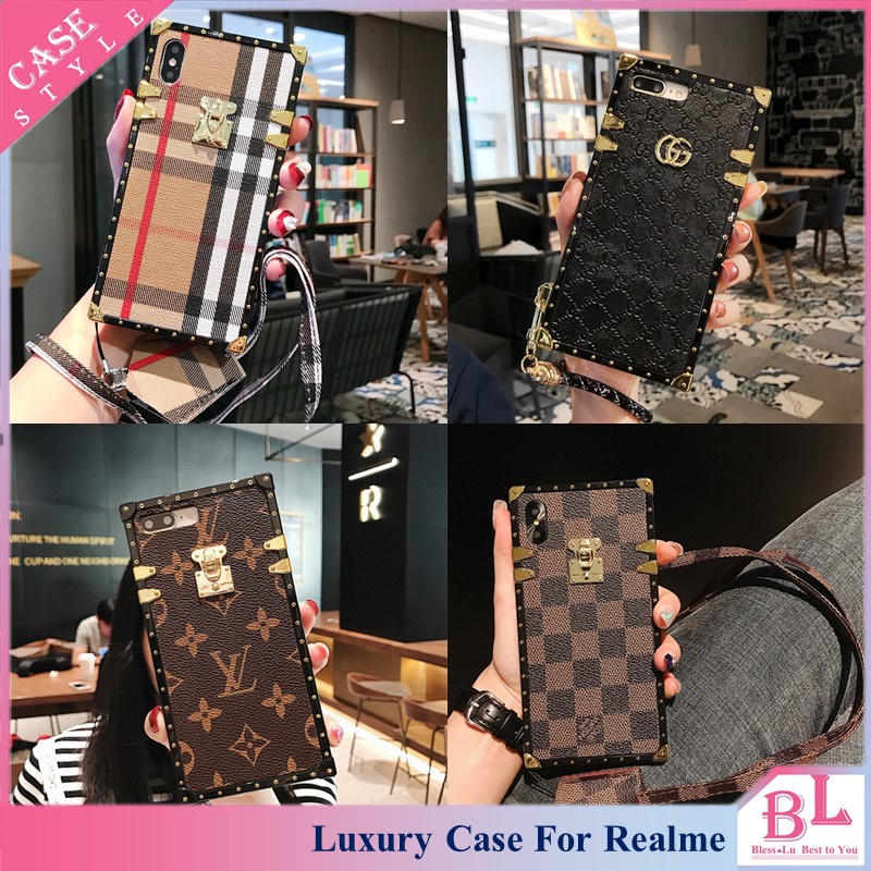 Oppo A93 5G A74 A92 Reno 5F 4F Phone Case with Lanyard LV Square Chrome  Rivet Leather embroidery Burberry Phone Case | Shopee Malaysia