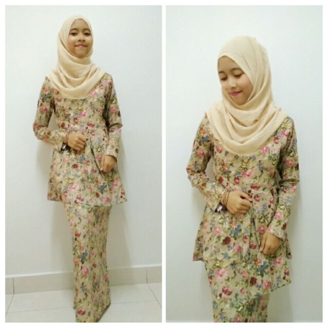  Baju Kurung Moden English Cotton Peplum 8 Shopee Malaysia