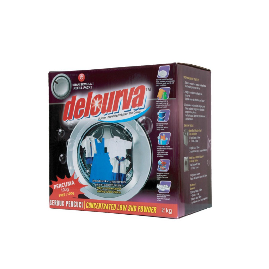 DELOURVA REFILL 2KG - SABUN BASUH BAJU SEKOLAH | Shopee ...