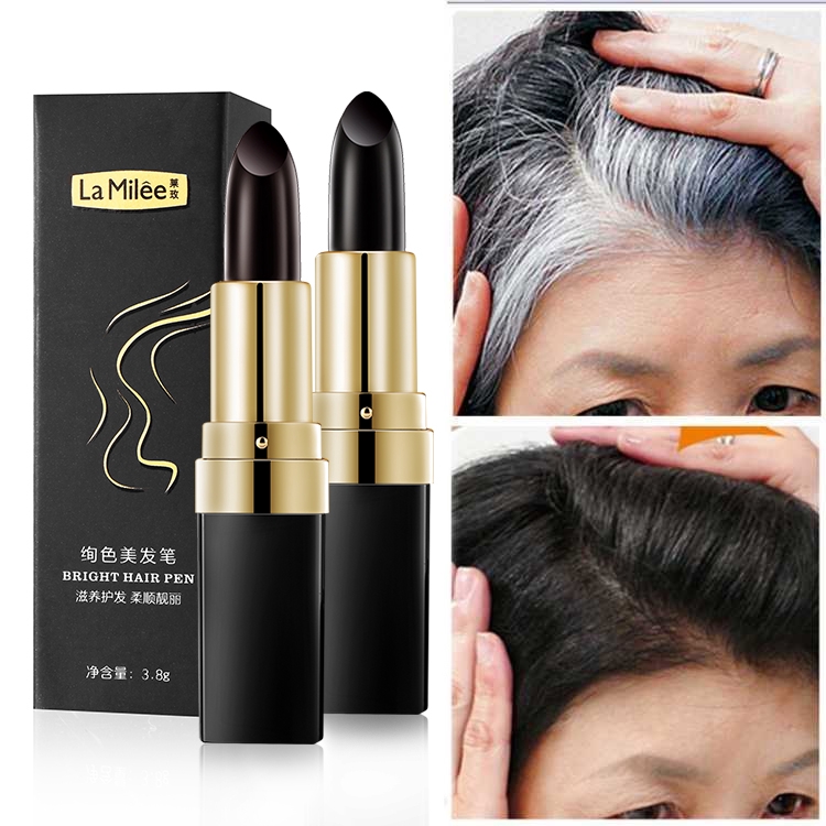 One-Time Hair dye Instant Gray Root Coverage Hair Color Modify Cream Stick  Temporary Cover Up White Hair Colour Dye  | Shopee Malaysia