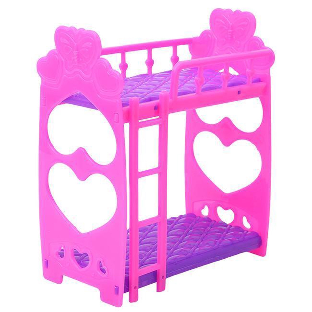 Plastic Bunk Bed Bedroom Furniture F Barbie Doll Dollhouse Toy Girl 11 5 6 14cm