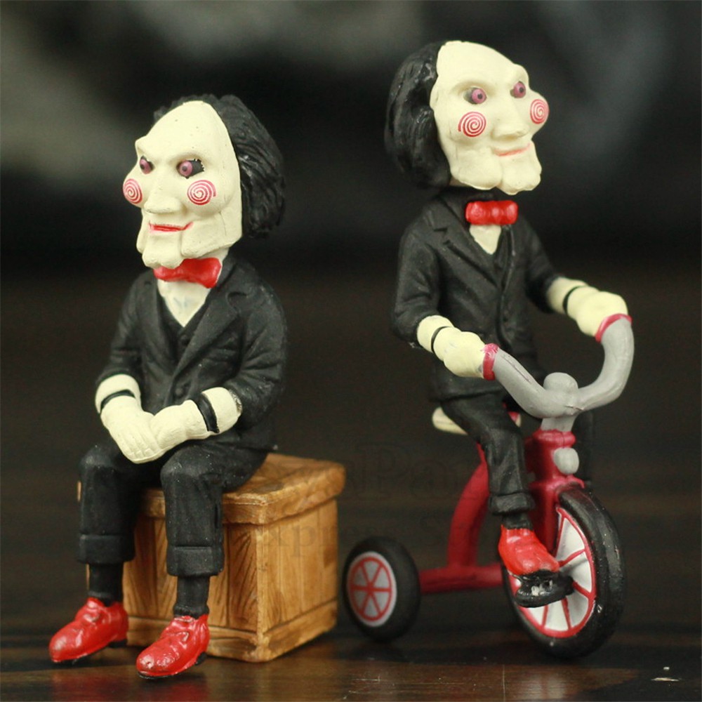 Classic Horror Film Saw Billy Jigsaw 5cm Figure With Bike Box Phone Bag Key Chain Movie Model Toys Figurine Doll Shopee Malaysia