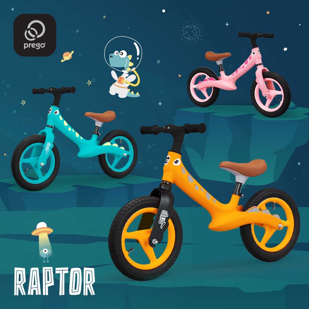 Prego Raptor Balance Bike Nylon Frame 12 inch Push Bike Children