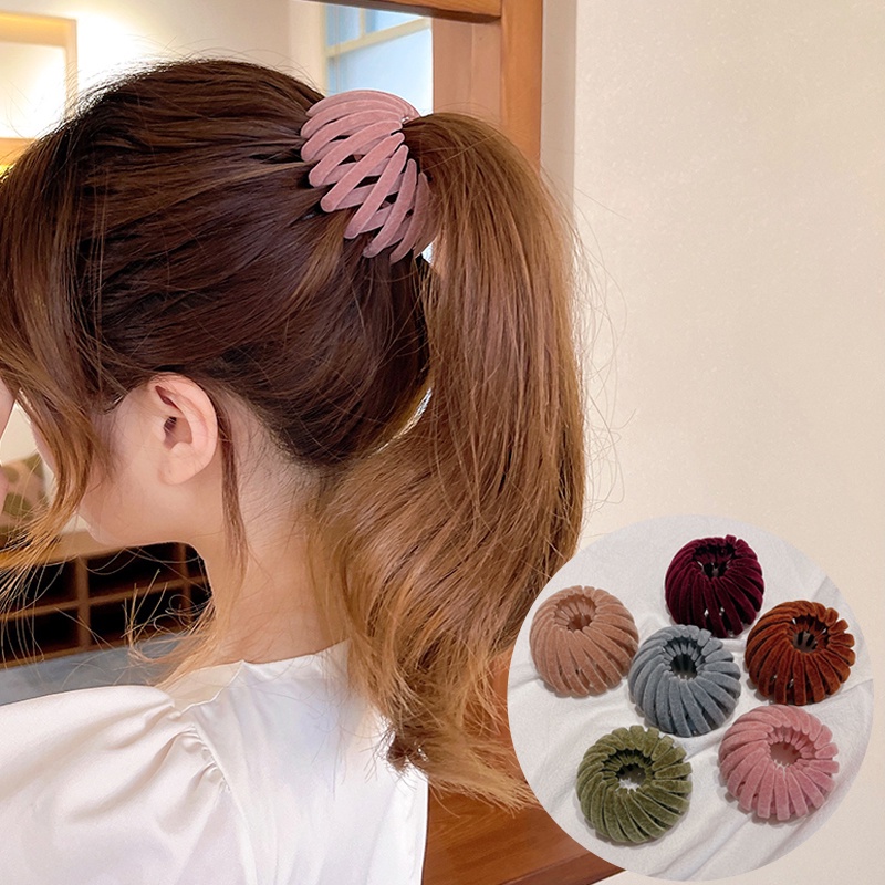 Buy Fashion Bird Nest Plastic Hair Clip Pins Expanding Tail Claws Bun  Holders Donut For Women Girls At Affordable Prices — Free Shipping, Real  Reviews With Photos — Joom | Women Rhinestone