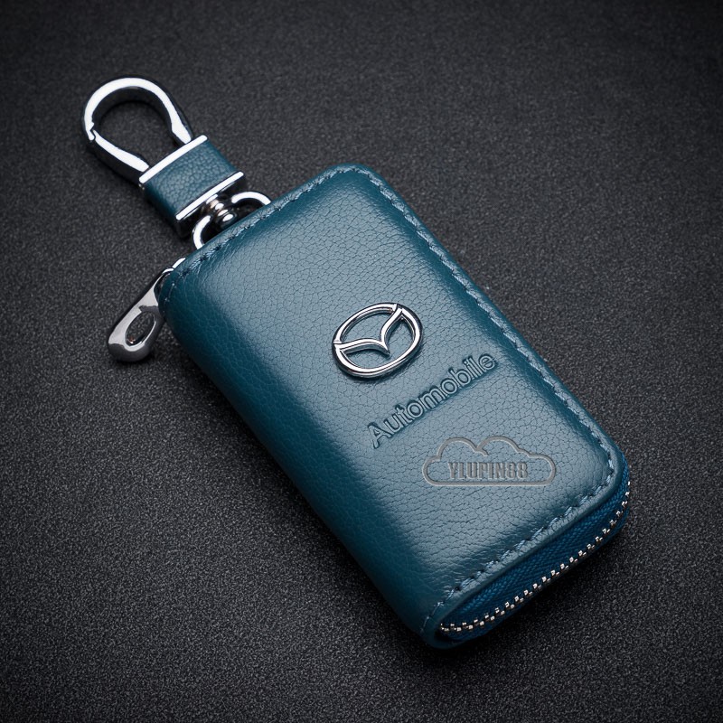 Mazda Leather Car Key Chain Cover Casing Holder Keyring Smart Key Case Fob  Keyless Remote Zipper Bag CX5 RX8 CX3 RX7 CX4 | Shopee Malaysia