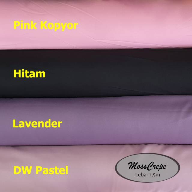 Plain Moscrepe Fabric Price Per 0 5 Meter Kain Moscrepe Polos Harga Per 0 5 Meter Shopee Malaysia