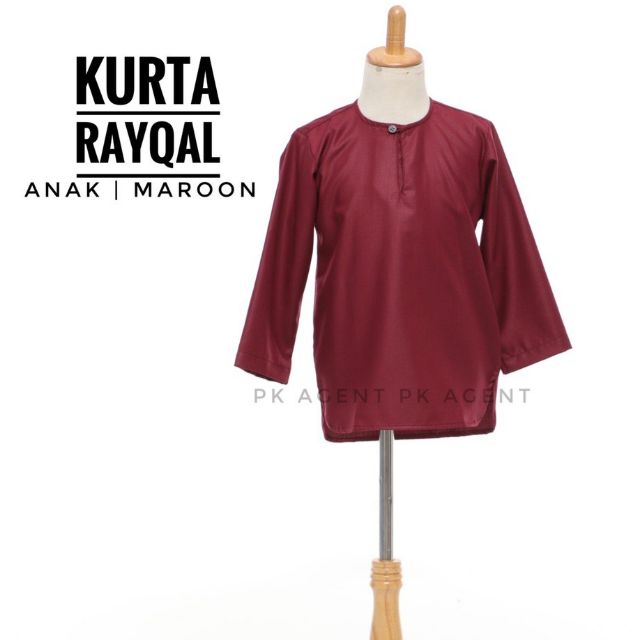 Kurta Budak  Kanak Lelaki  Baju  Melayu  Raya Lengan Panjang 