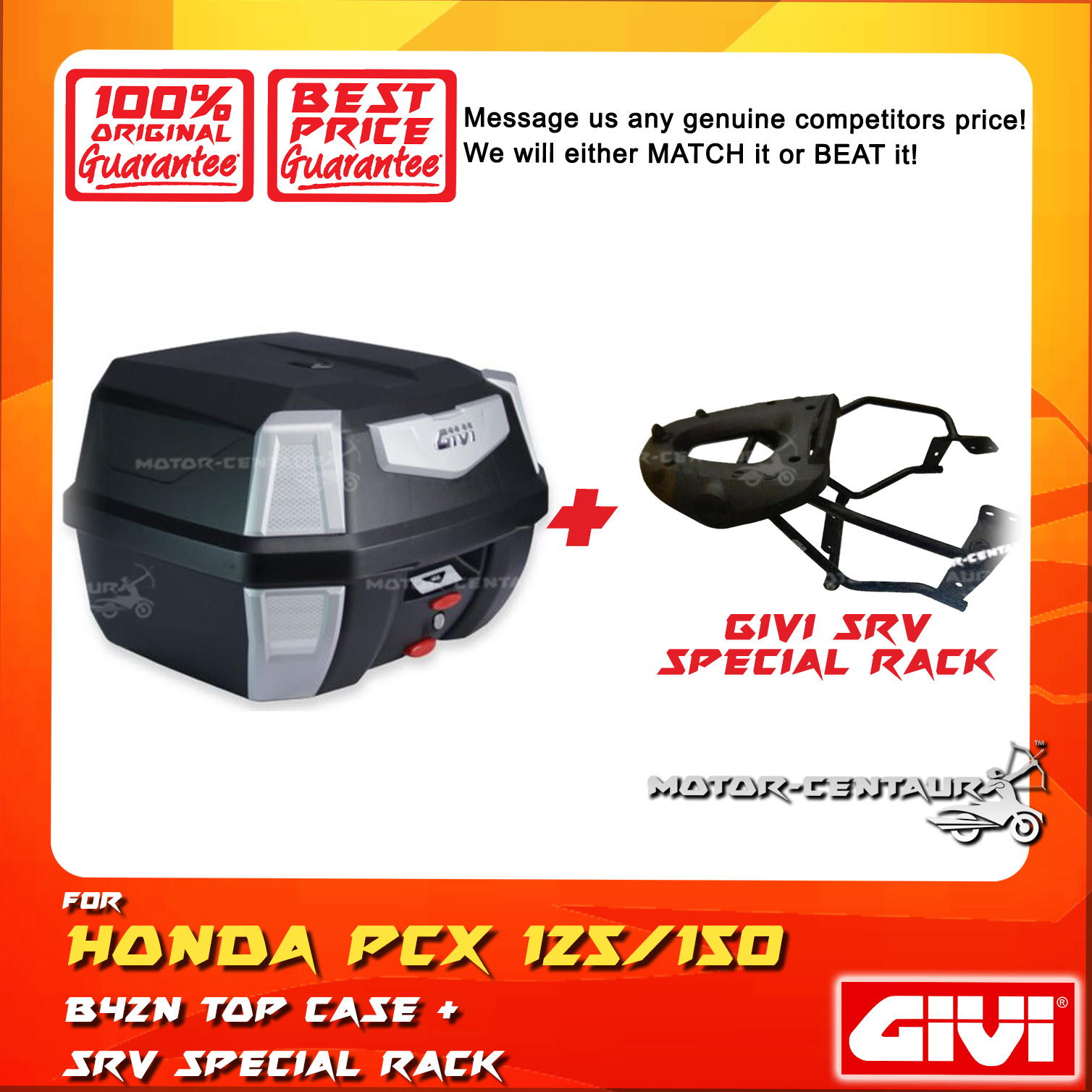 SET KOMBO KOTAK  BOX  GIVI ANTARCTICA B42N TOP CASE GIVI 