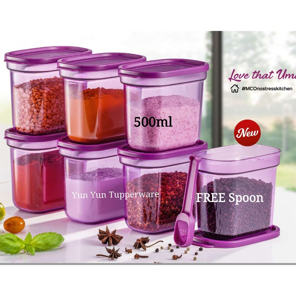 🔥READY STOCK🔥 Tupperware Umami Collection 500ml + FREE Spoon