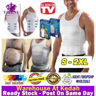 Men Singet Slimming Singlet Body Shape Wear Men Slimming Vest Singlet Kurus Lelaki Fit Super Slim Ready Stock 219186