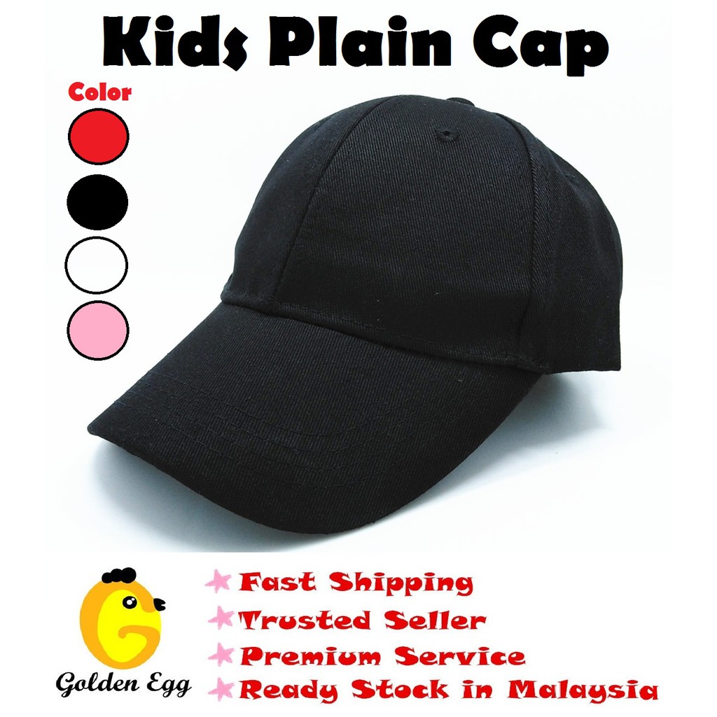 kids plain baseball caps
