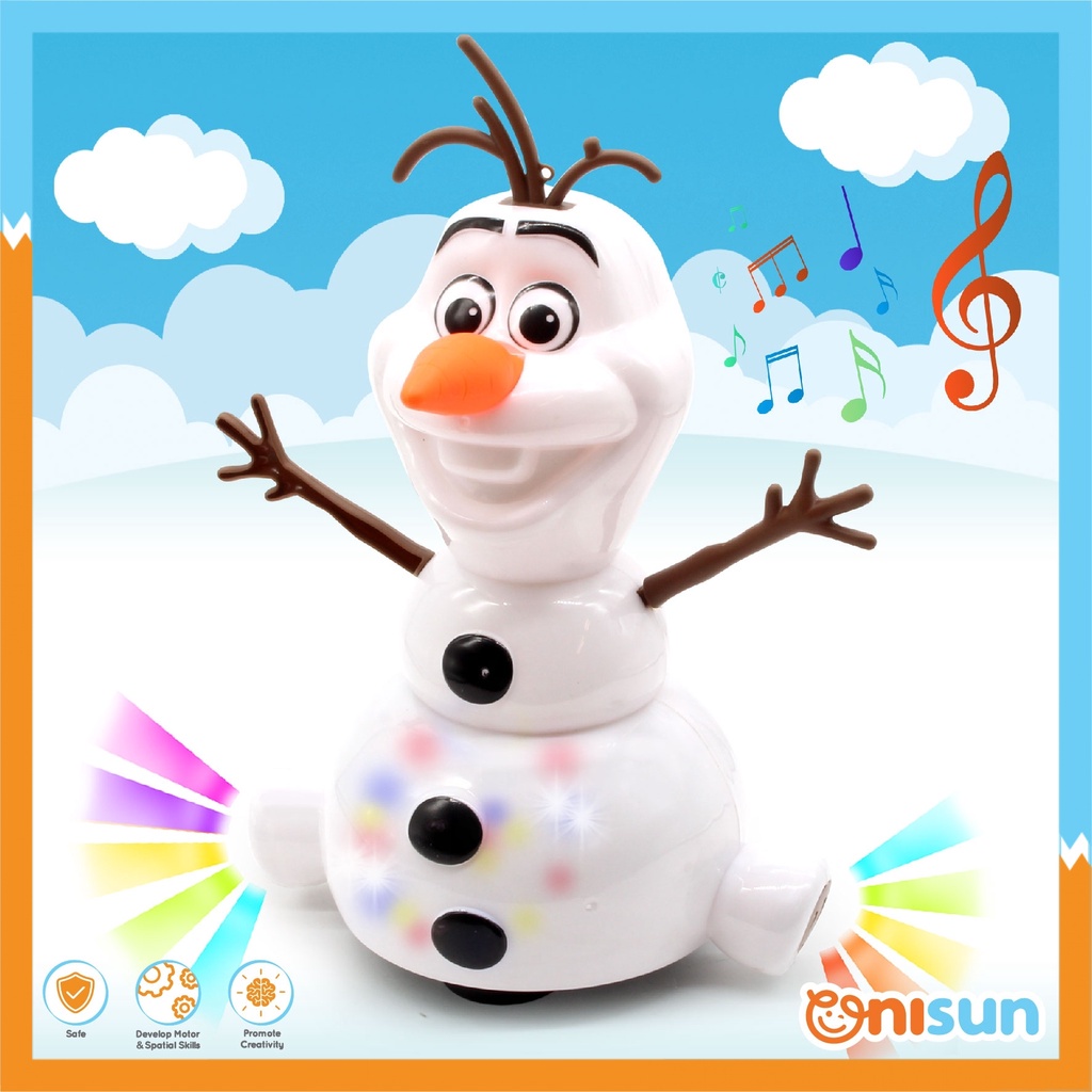 Children Battery Operated Dancing Frozen Olaf Snow Toy with Light and Music (Mainan Kanak Kanak)
