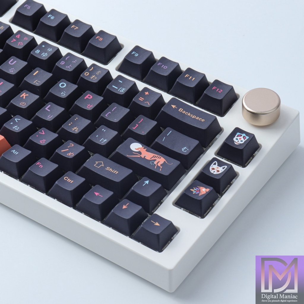 [FREE SHIPPING] GMK Mictlan Keycap PBT Black Rainbow Keycaps 149pcs