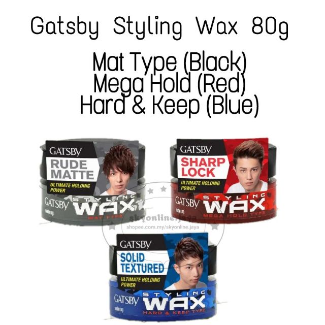 Gatsby Styling Wax 80g Mat Type Mega Hold Hard Keep