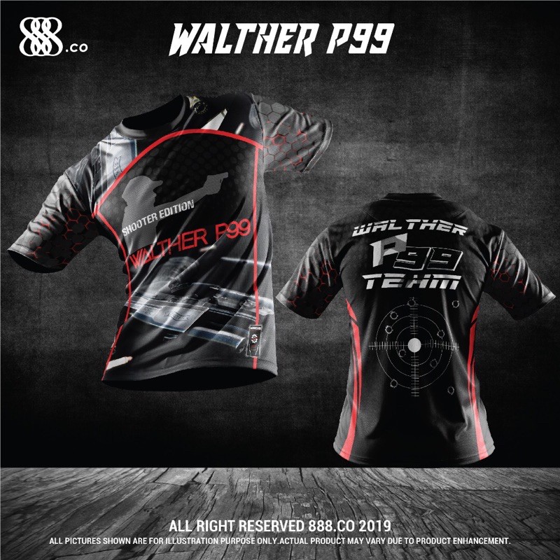 TACTICAL T SHIRT WALTHER P99 FULL SUBLIMATION Shopee Malaysia