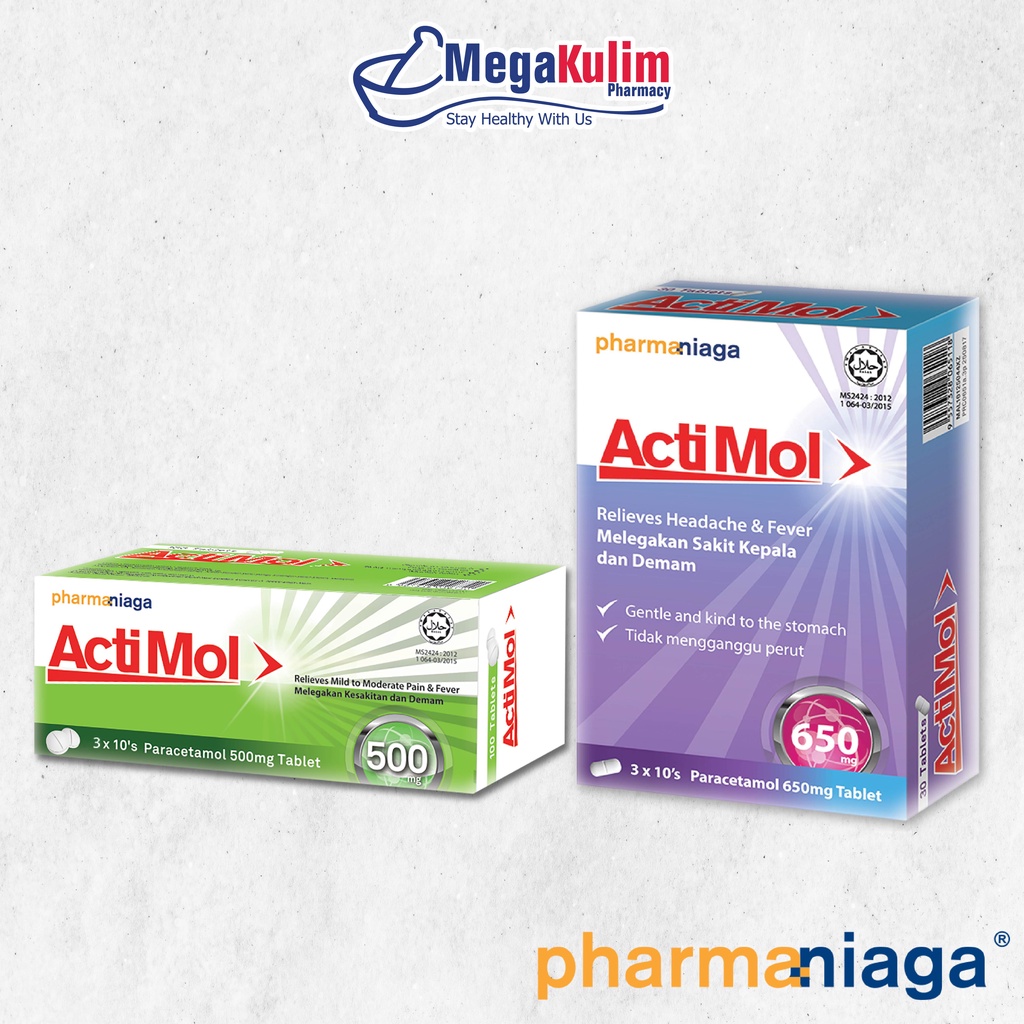 Actimol Paracetamol 500mg / 650mg (10 Tab) | Shopee Malaysia