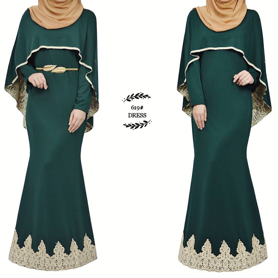 fesyen dress muslimah untuk dinner