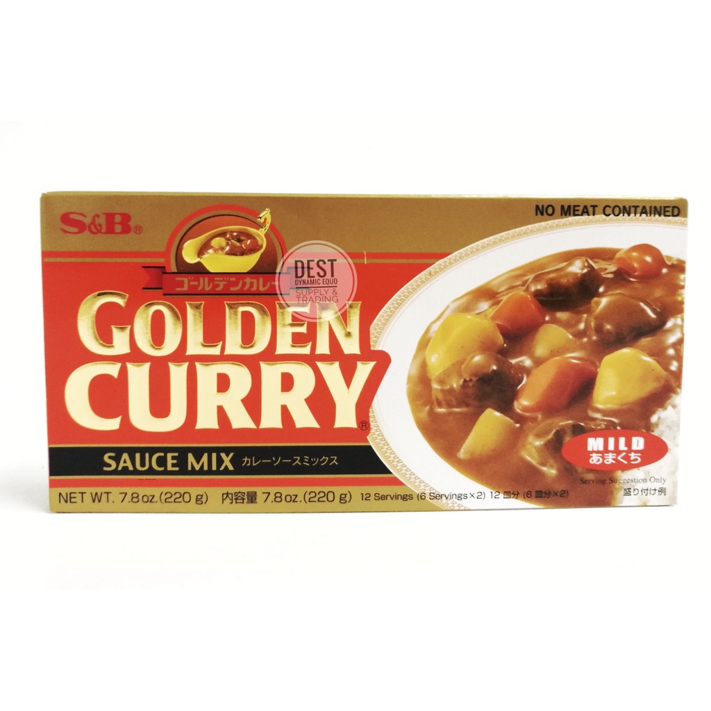 S&B Golden Curry Sauce Mix Mild 220g Japanese Curry (NO MEAT CONTAINED