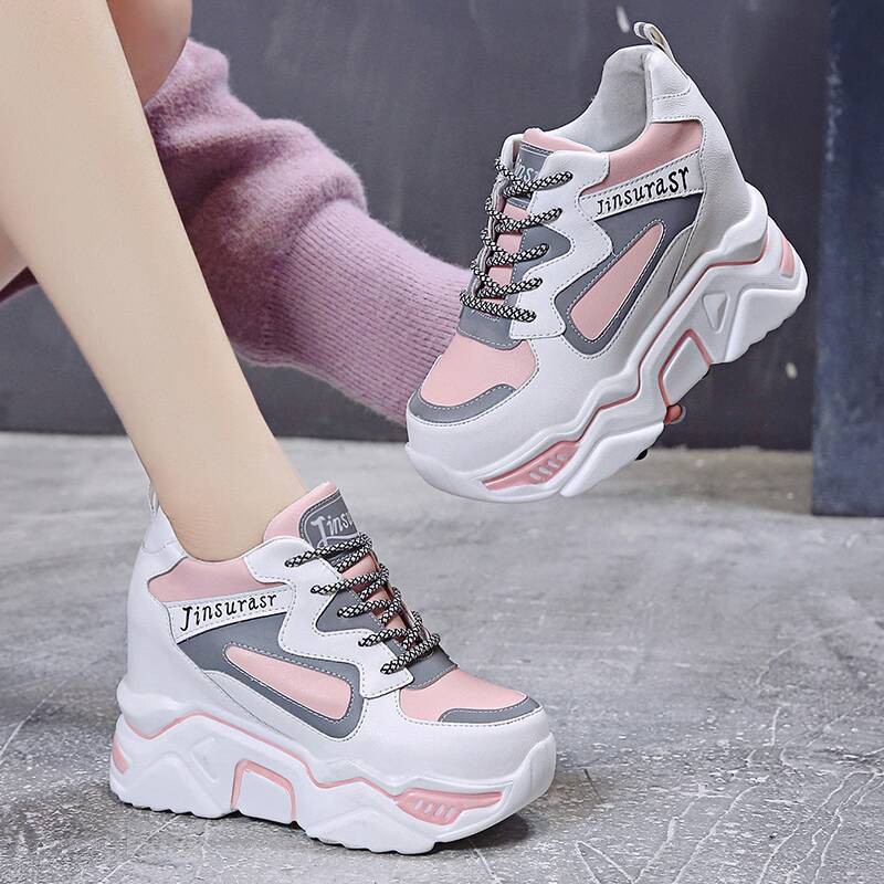 Korean Women S Wedges Platforms Shoes Casaul Girls Thick Sole Sneaker Shoes Size 35 40 Shopee Malaysia