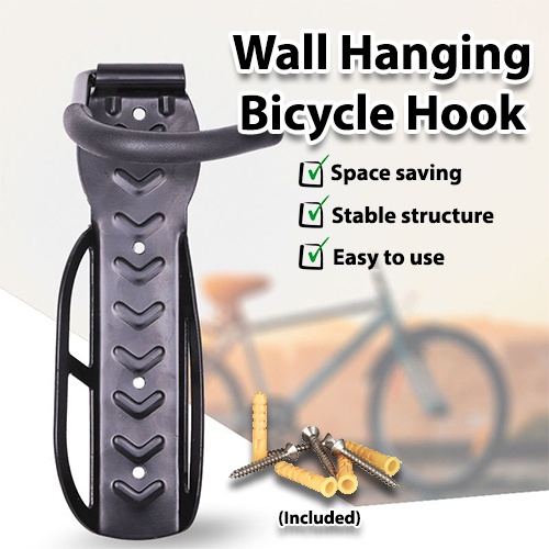 [GerobokCikTen] - [High Quality Metal] Bicycle Hook Wall Hanging Strong Parking Indoor Durable Stable Rack Bicycle