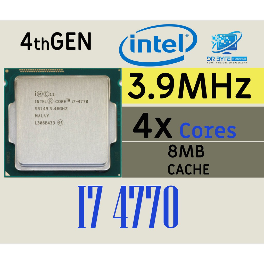 Intel® Core™ i7-4770 Processor 8M Cache, up to 3.90 GHz -Used | Shopee ...