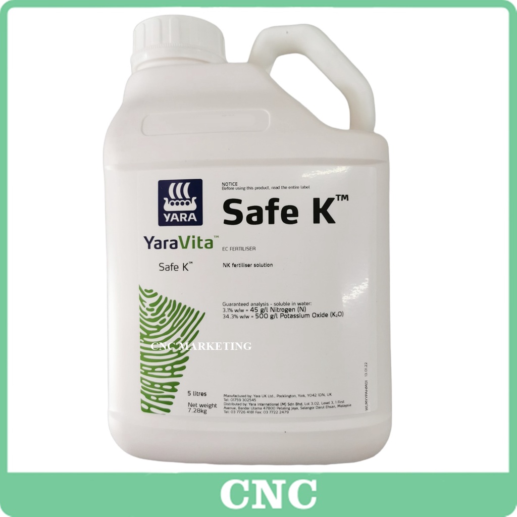 5L YaraVita Safe K Foliar Fertiliser Yara Vita SafeK Baja Foliar Fertilizer