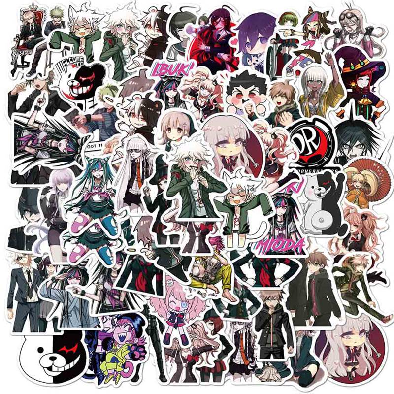 50 pcs anime danganronpa stickers water bottle stickers laptop stickers skateboard motorcycle car bike luggage decals shopee malaysia