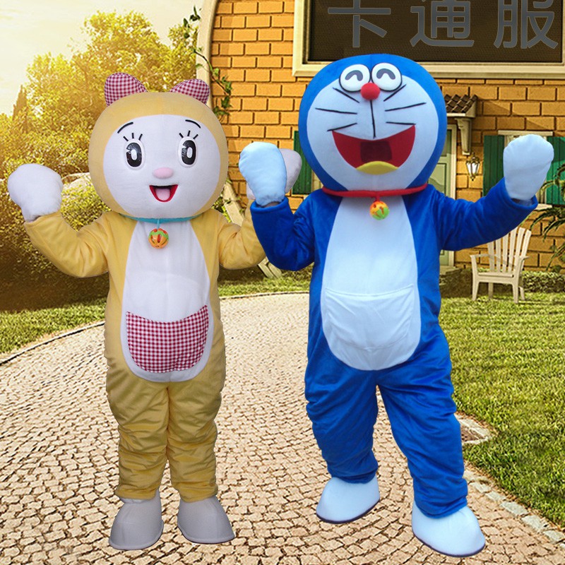 Machine Cat Cartoon Costume Doraemon Walking Dolls ...