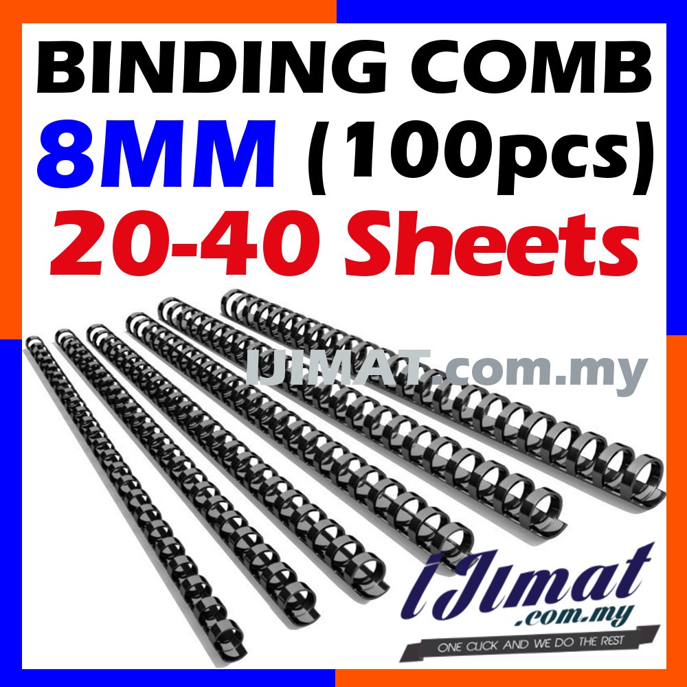 (8mm) 100Pcs/Box Comb Binder Rings / Plastic Comb Rings / Binding Rings