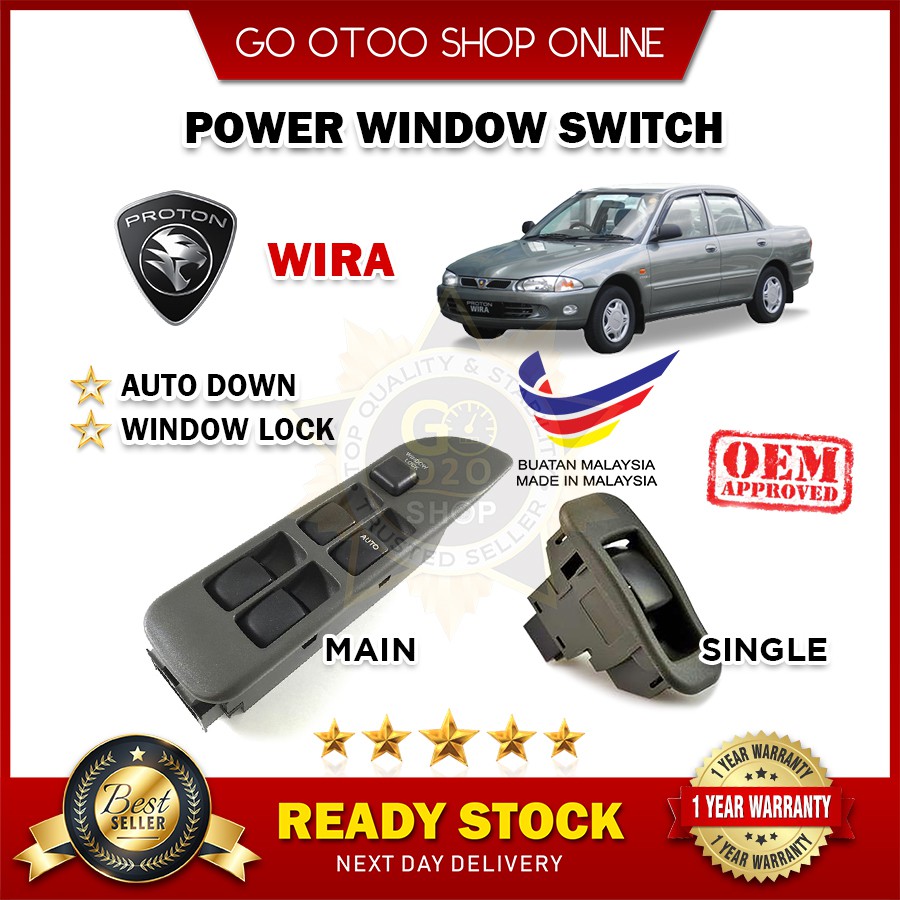 【Proton WIra】OEM Auto Down Power Window Master Switch And Passanger
